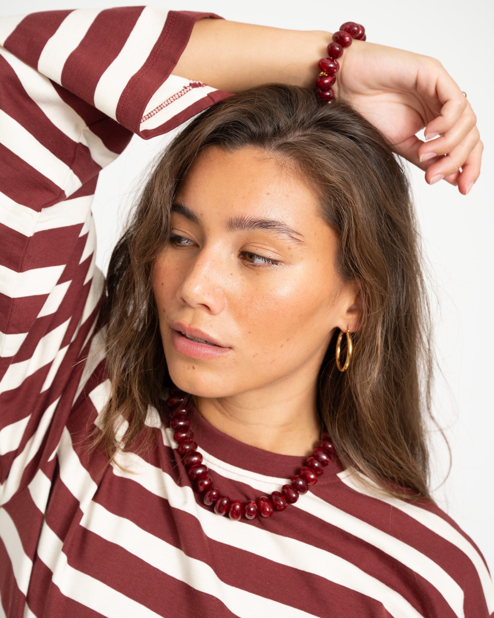 TILTIL Necklace Burgundy Glow Gold