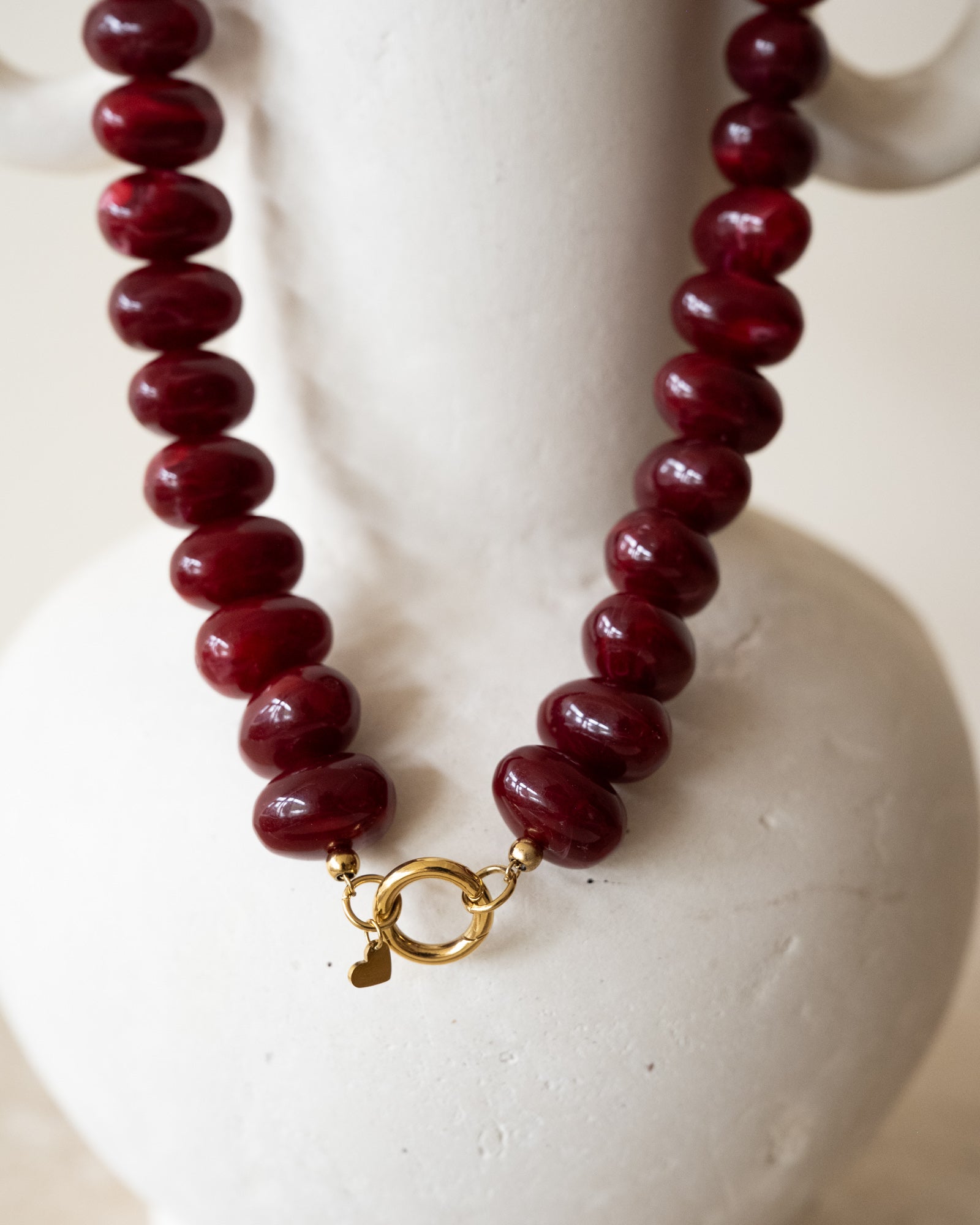 TILTIL Necklace Burgundy Glow Gold