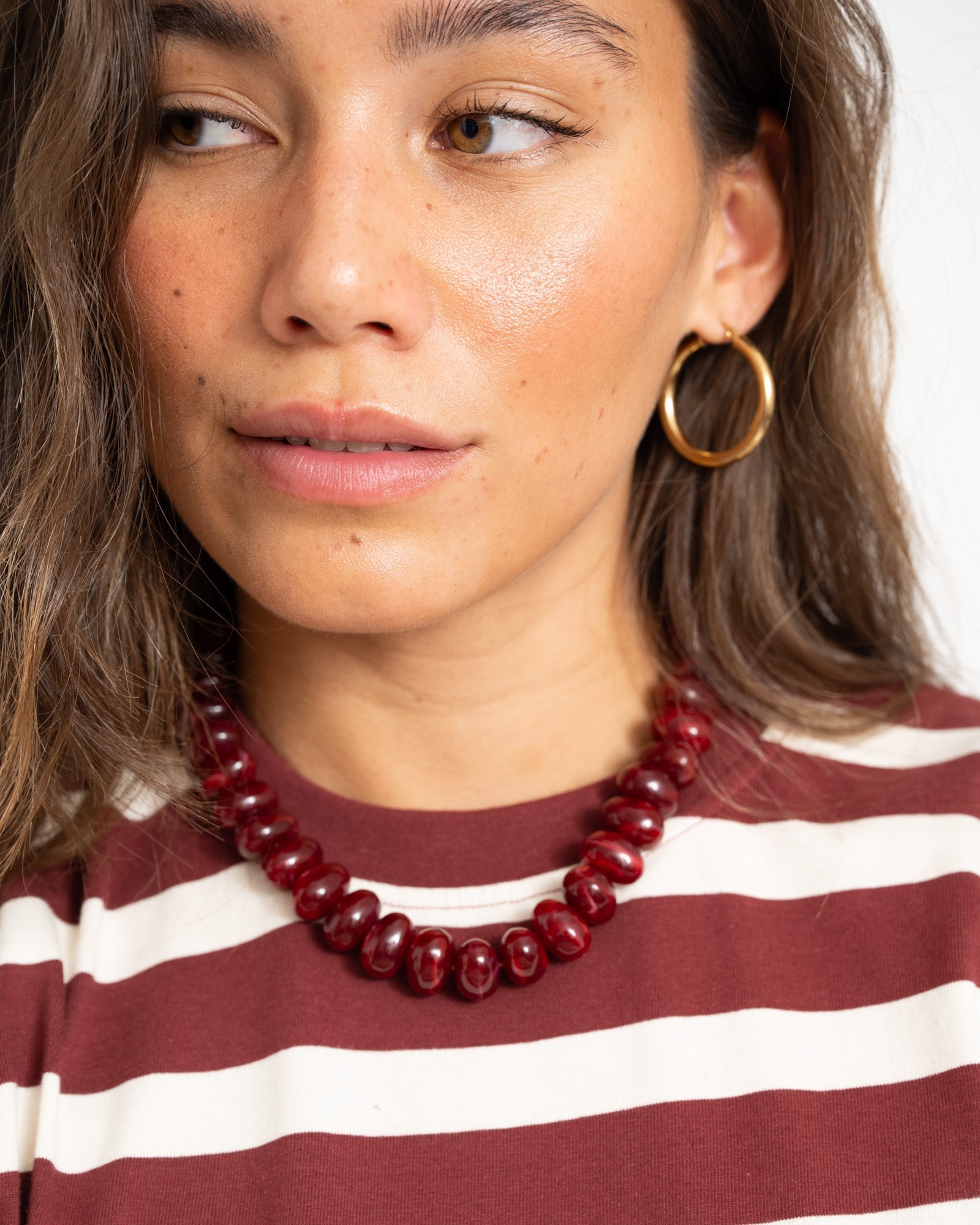 TILTIL Necklace Burgundy Glow Gold